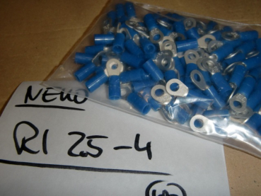 RI 2.5-4 Ring-Kabelschuh isoliert 1,5-2,5qmm/M4 blau (100 Stück)